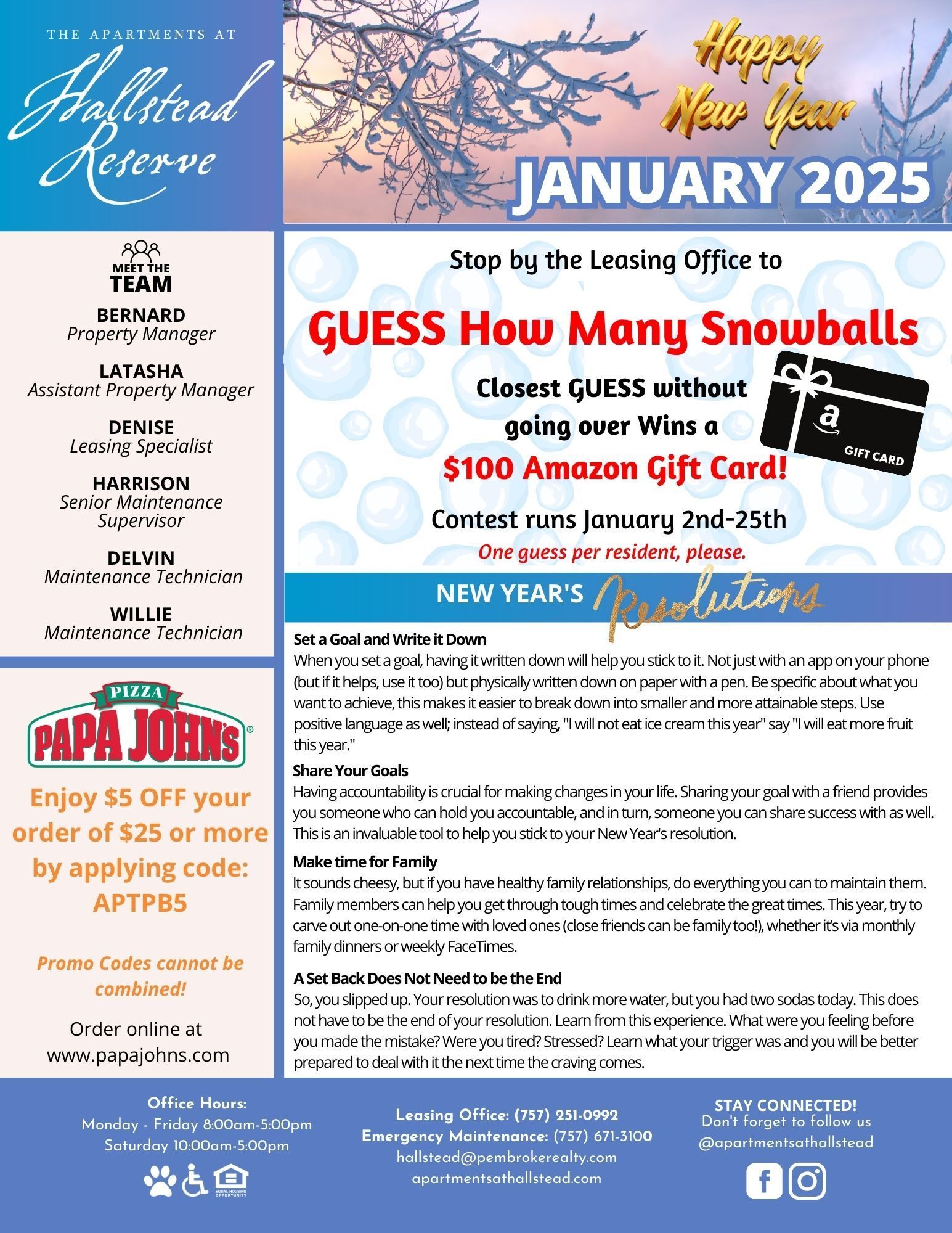 January 2025 Resident Newsletter