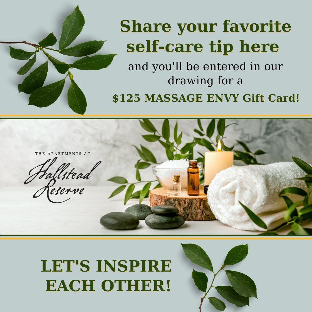Apartments at Hallstead Reserve 2023 Self-Care Giveaway