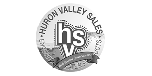 Huron Valley Sales circular gray logo with “HVS” and “Waterp” ribbon banner