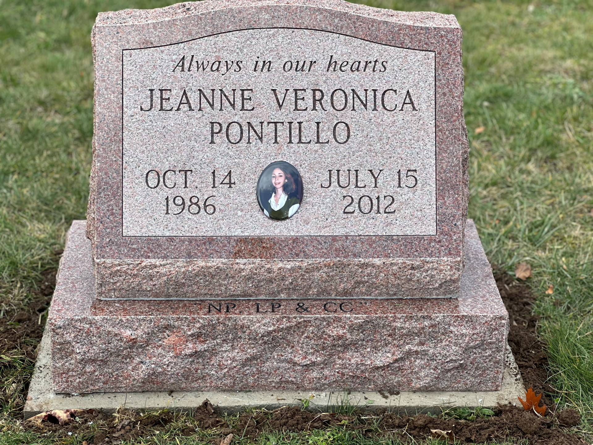 Gravestone For Jeanne Veronica Pontillo - Le Roy, NY - Derrick Monument Company Inc