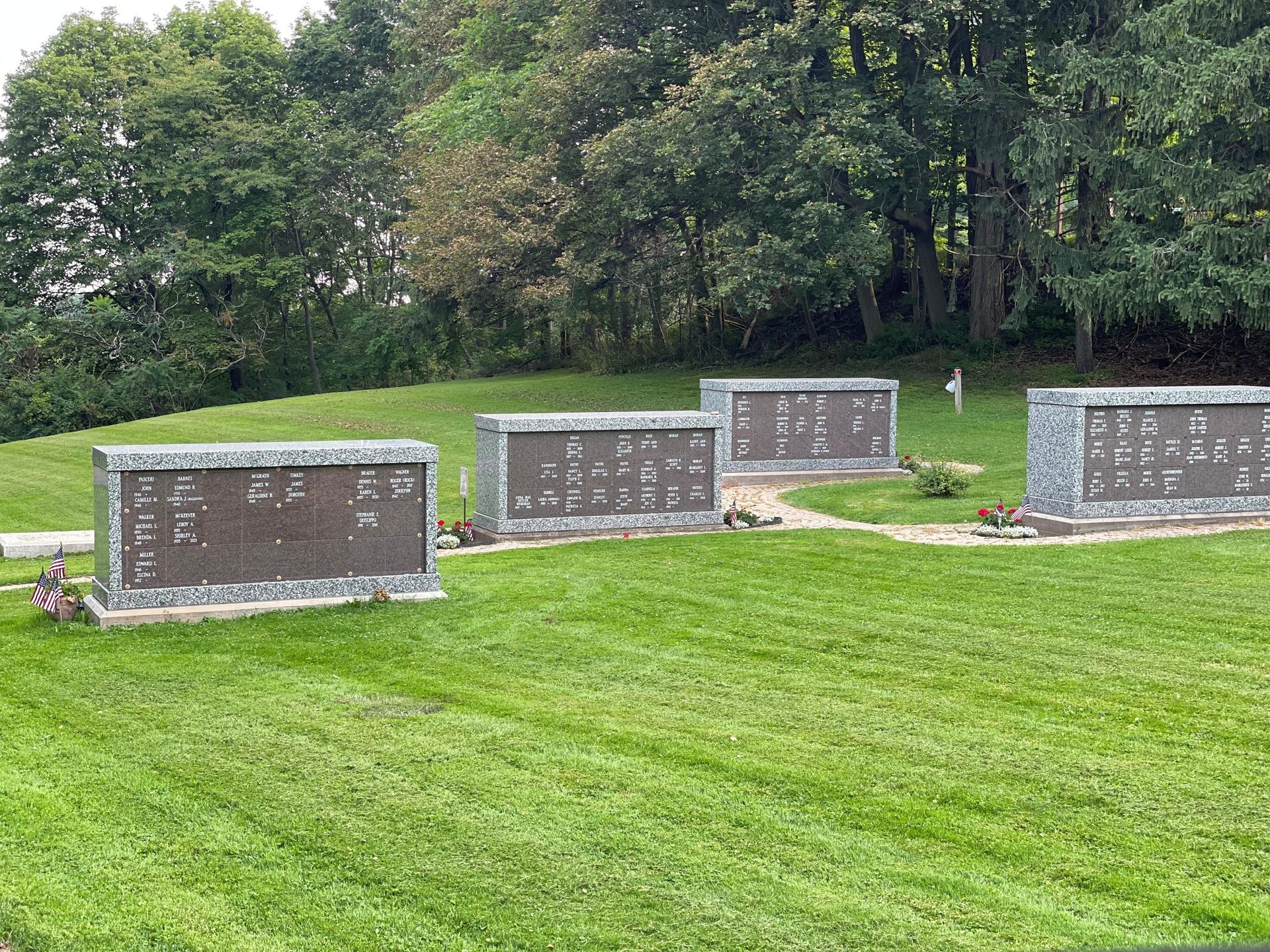 Picture Of Multiple Large Stone Wall - Le Roy, NY - Derrick Monument Company Inc
