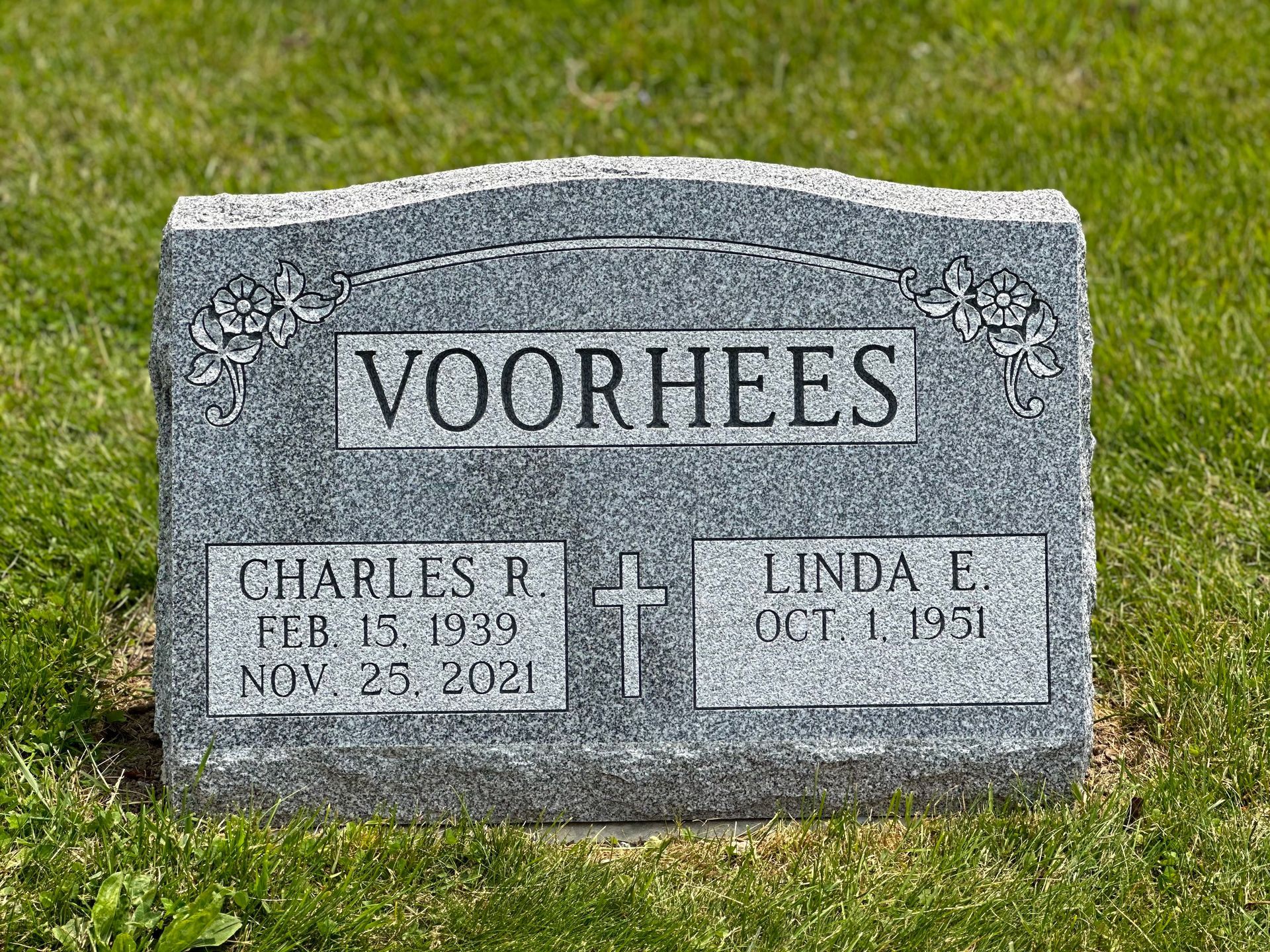 Gray headstone with