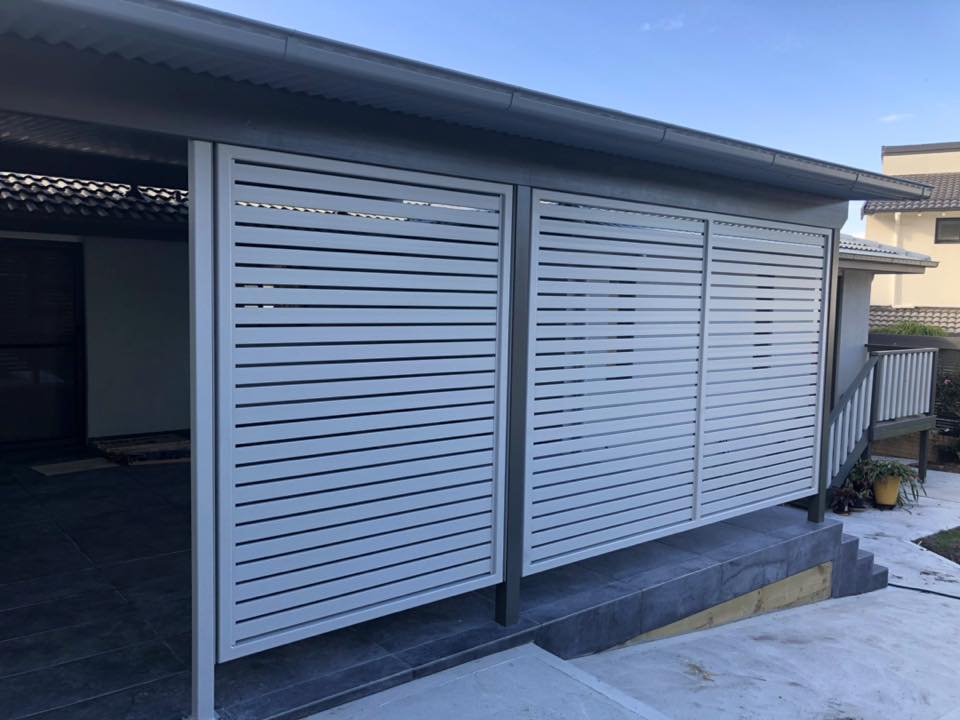 Modern White Gate — Steel Fabrication In Taree, NSW