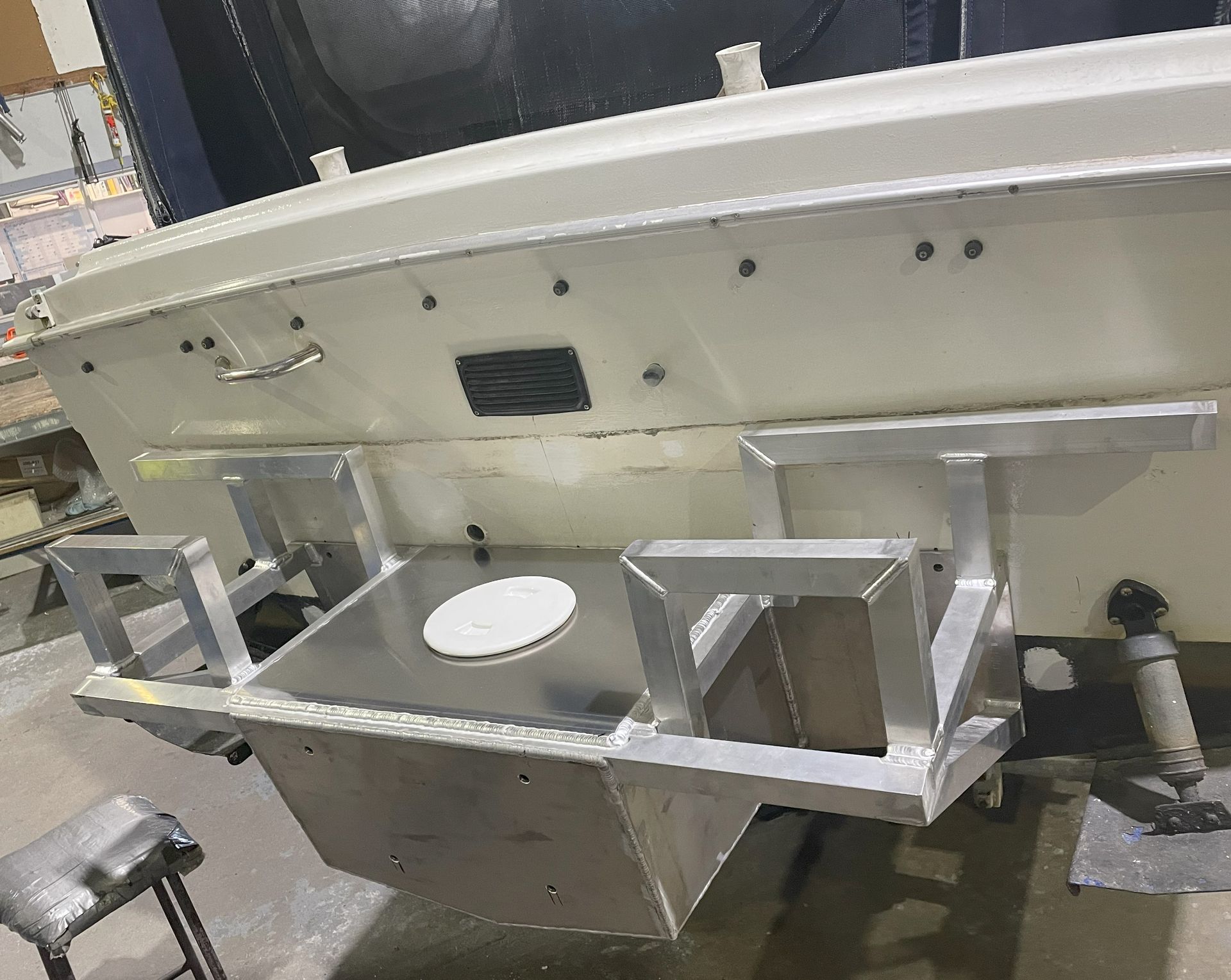 Side View Of Aluminium Boat — Steel Fabrication In Taree, NSW