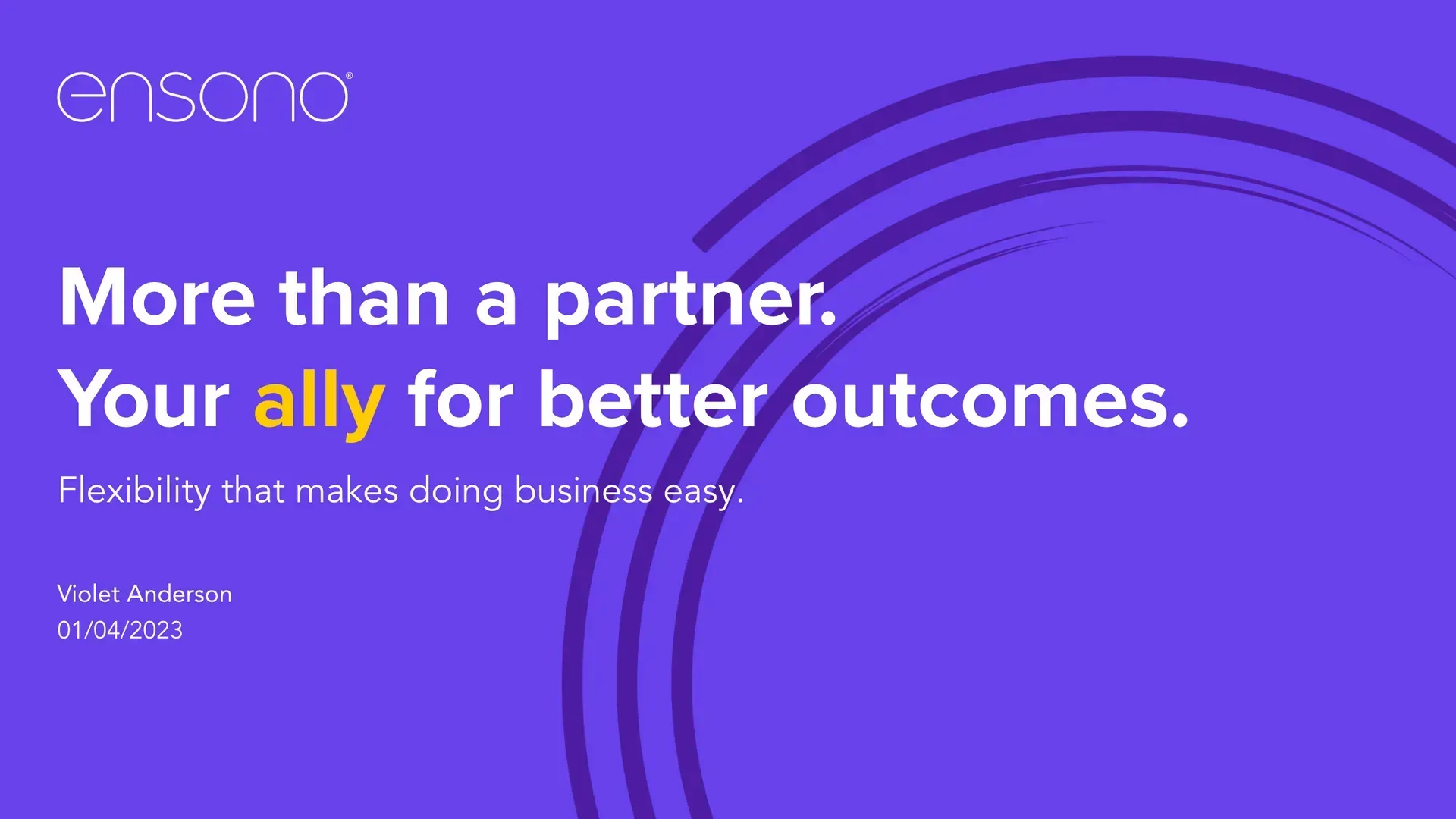 Ensono slide template