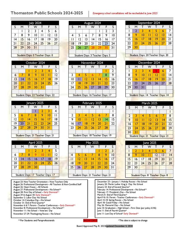 District Calendar | Thomaston Public Schools district-calendar-thomaston-public-schools