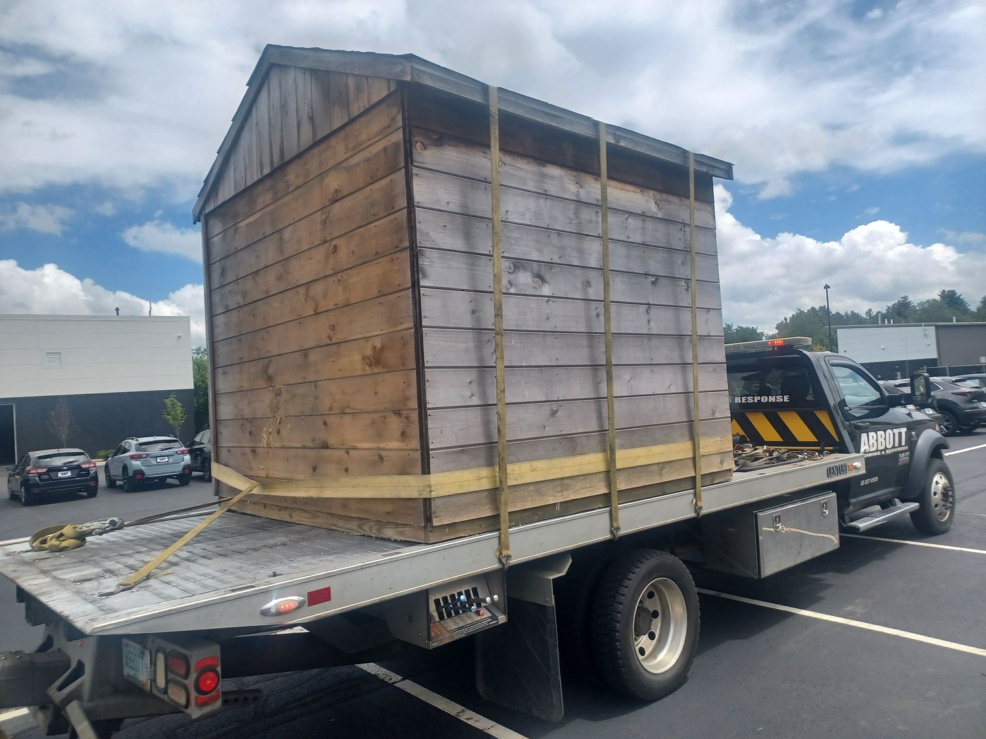 Wood Shed — Hudson, NH — Abbott Towing Services
