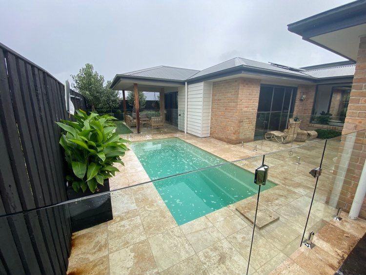 Side View Of Glass Pool Fencing — Mid Coast Glass Fencing In Old Bar, NSW