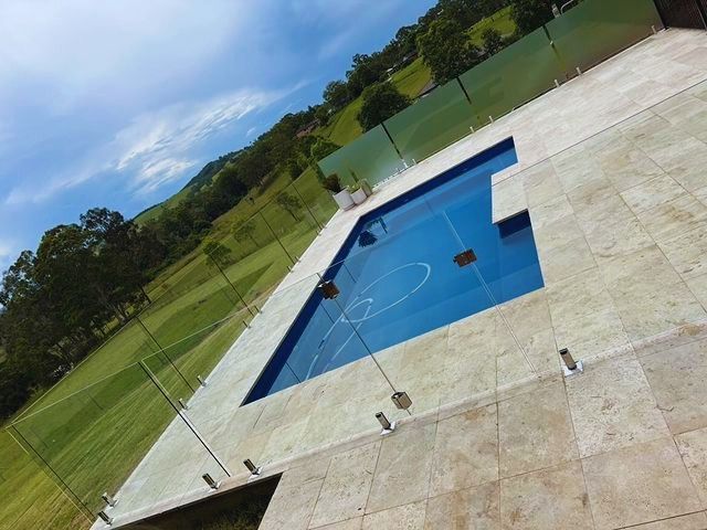 Frameless With Privacy Screen Around The Swimming Pool — Mid Coast Glass Fencing In Old Bar, NSW