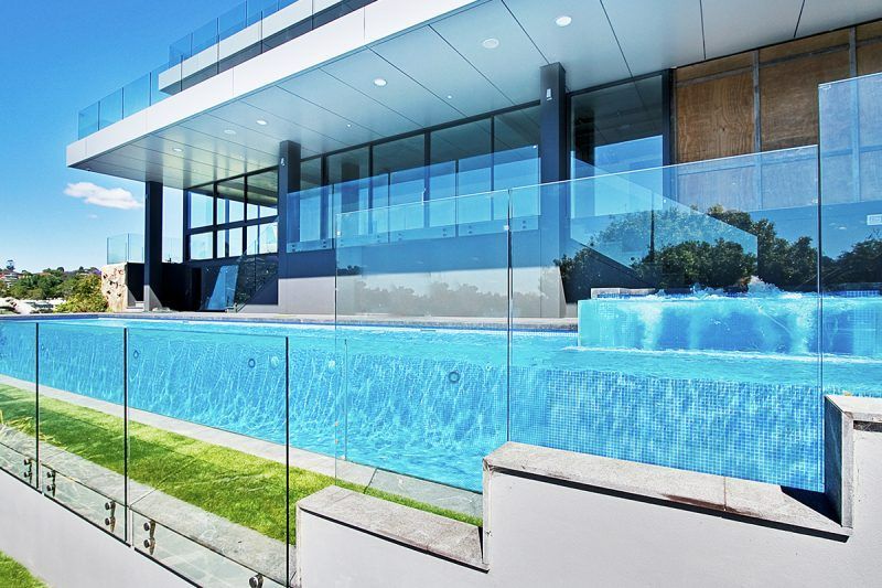 Glass Pool Photo In Modern House — Mid Coast Glass Fencing In Old Bar, NSW