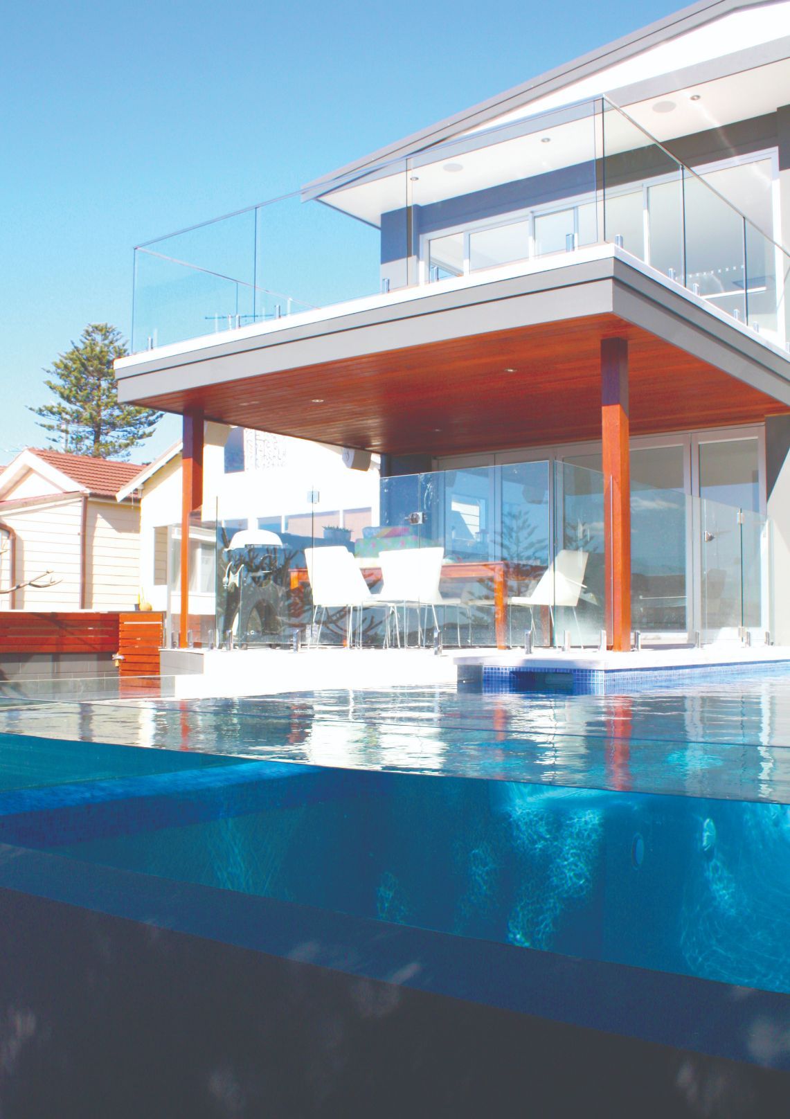Portrait Photo Of A Modern House With Swimming Pool — Mid Coast Glass Fencing In Old Bar, NSW