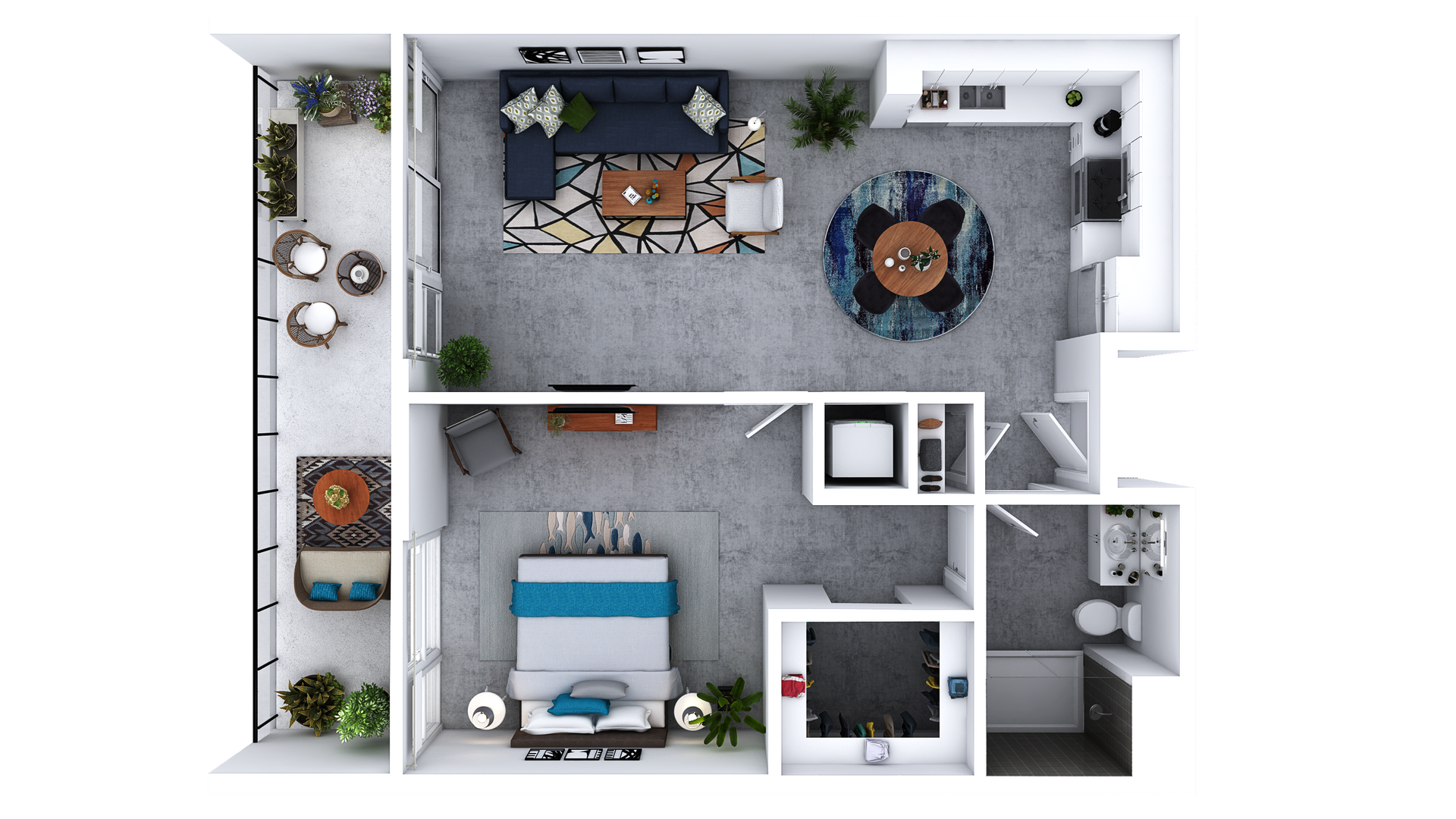 Floor Plan A3: 1 Bed · 1 Bath