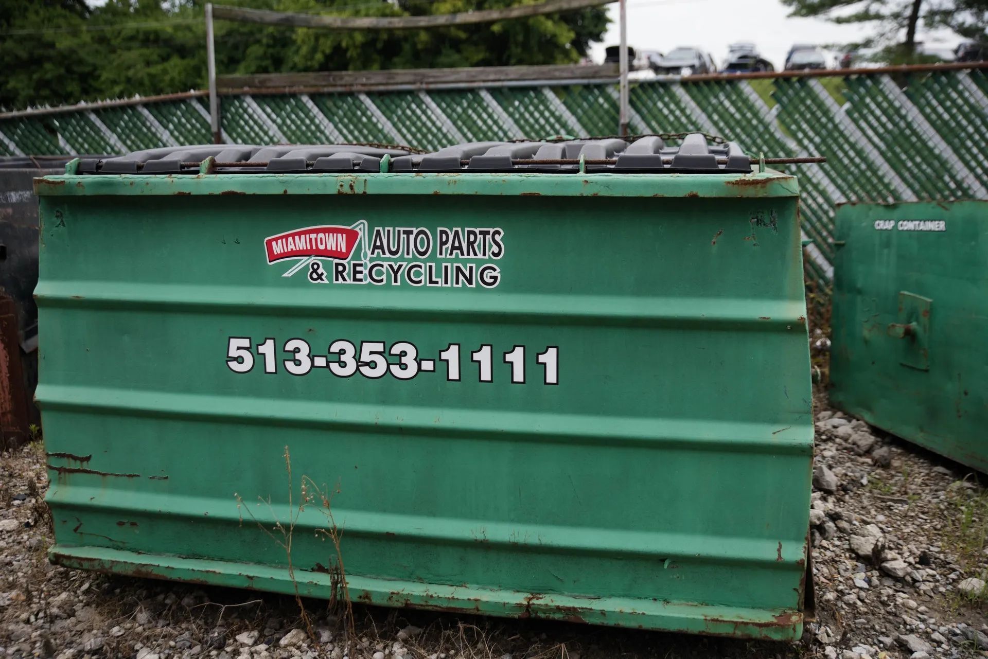 Green Container — Cleves, OH — Miamitown Auto Parts & Recycling