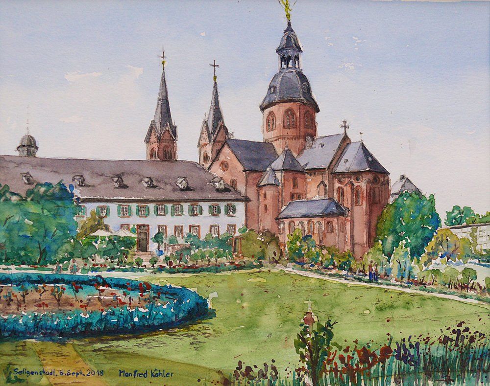 Seligenstadt Aquarell © Manfred Köhler