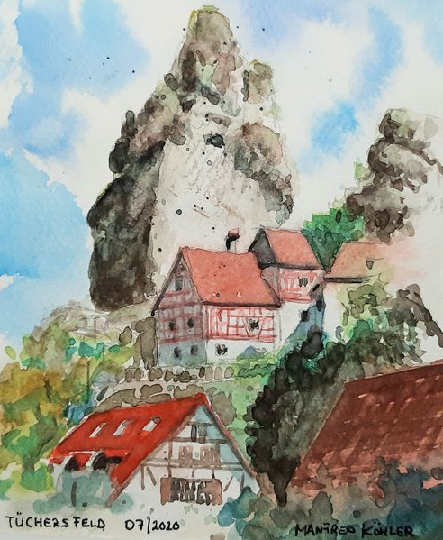 Tüchersfeld Aquarell