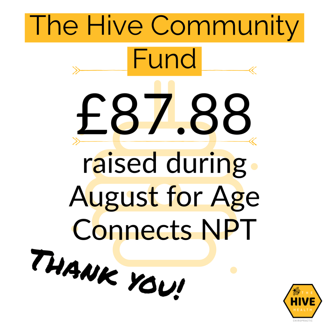 Hive Community Fund raised £87.88 during August for Age Connects NPT 