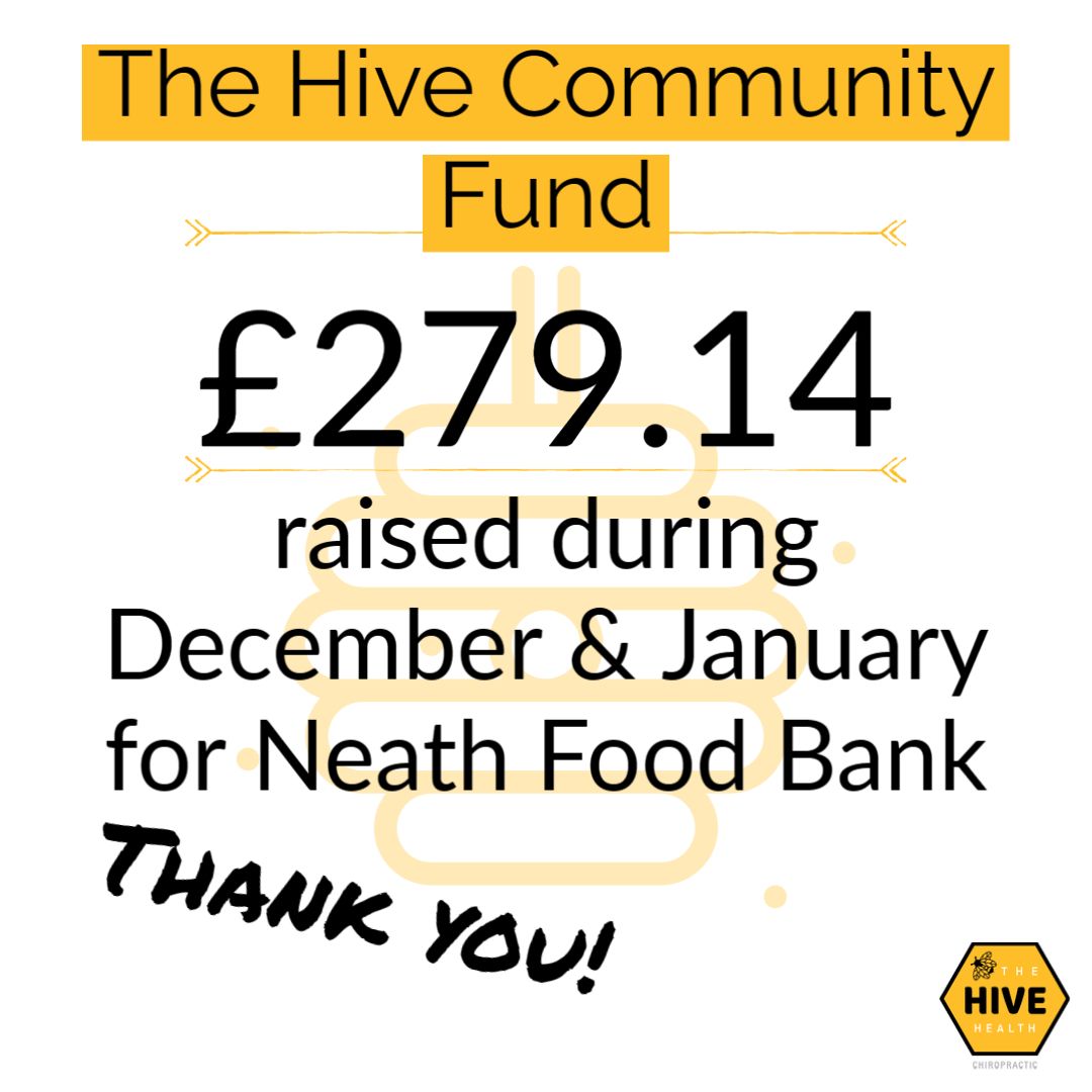 The Hive Health Community Fund for Neath Food Bank raised £279.14