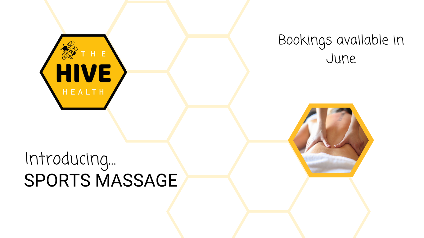 Sports Massage at The Hive Health - from June 2024