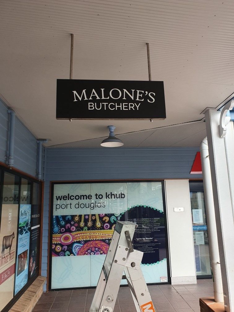 Malone's Butchery Sign — On The Spot Signs Port Douglas In Port Douglas, QLD