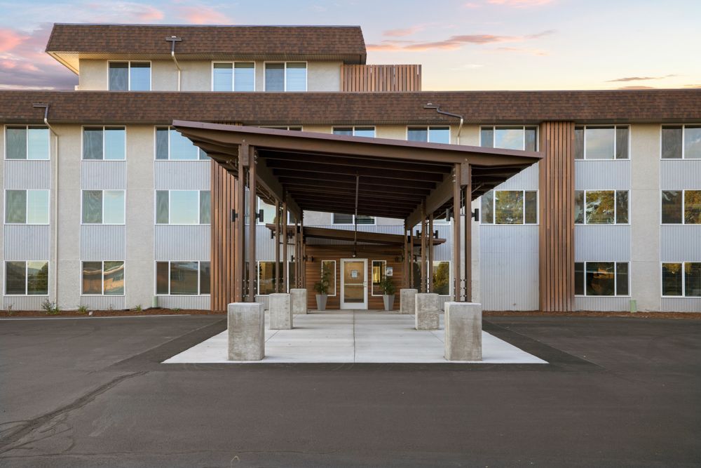 building entrance area