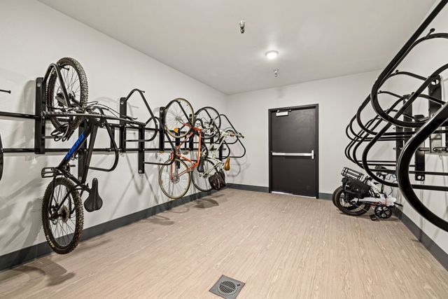 photo of a bike rack in use