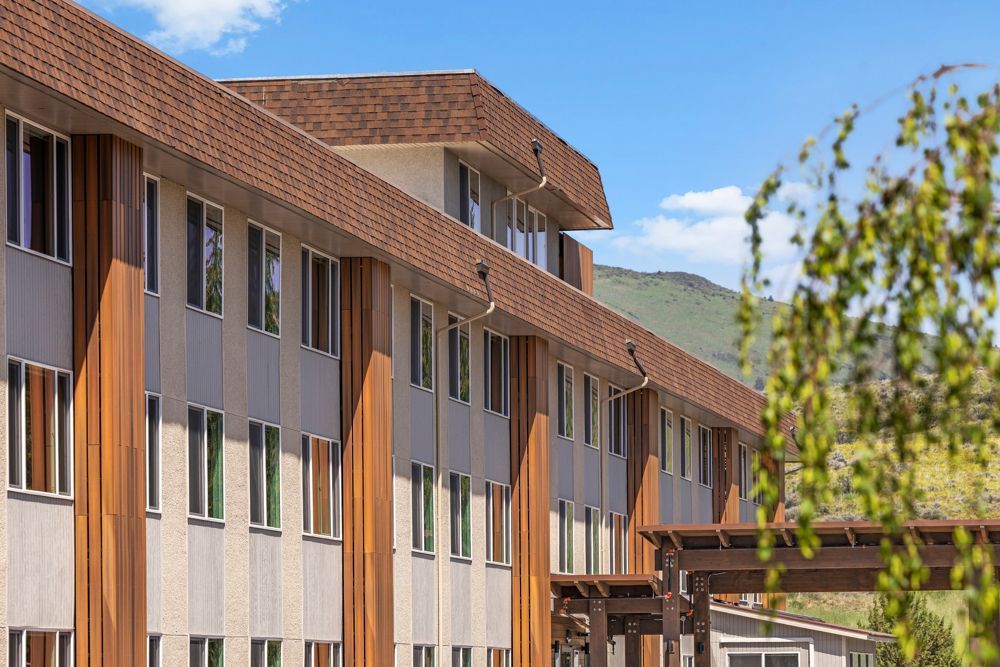 Building exterior closeup