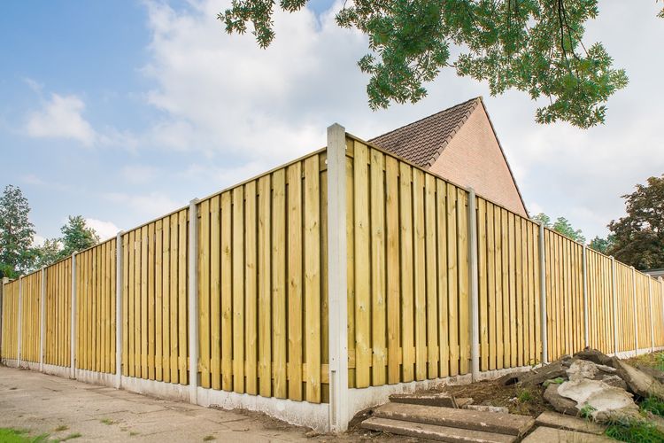 Yellow Wooden Fence — Pascagoula, MS — Gulf Coast Fence Co.