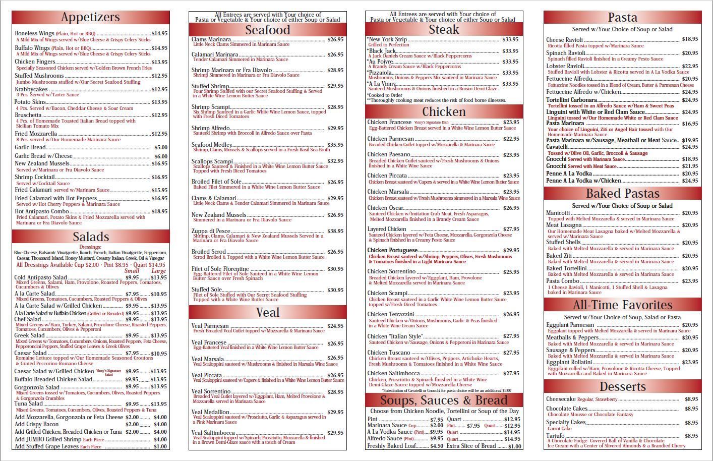 Vinny's Restaurant & Pizza Torrington, CT Home