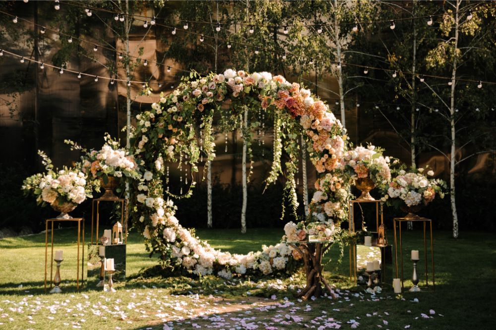 corona di fiori per matrimonio