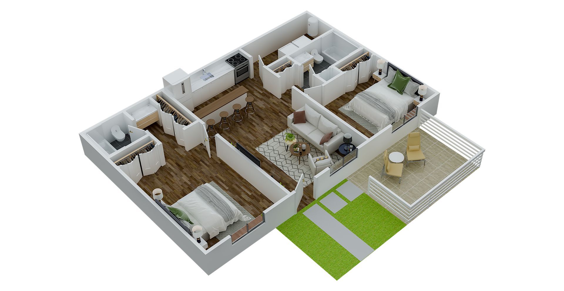 2x2 floor plan
