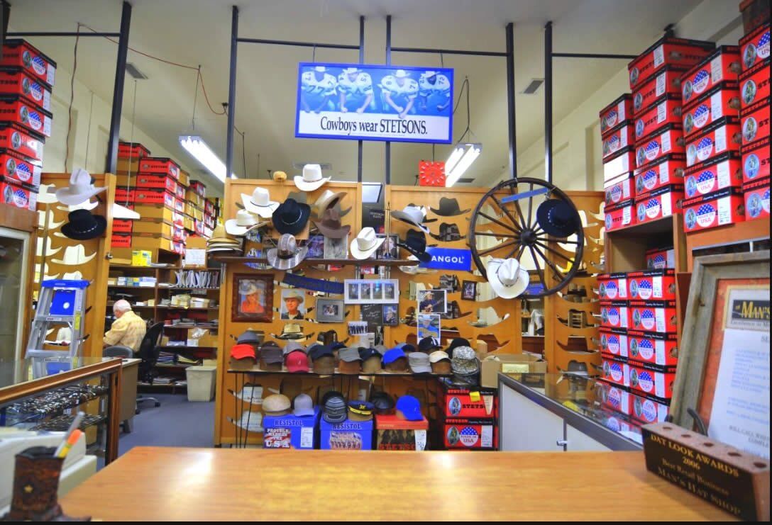 Inside the store - cowboy's hat in Albuquerque, NM