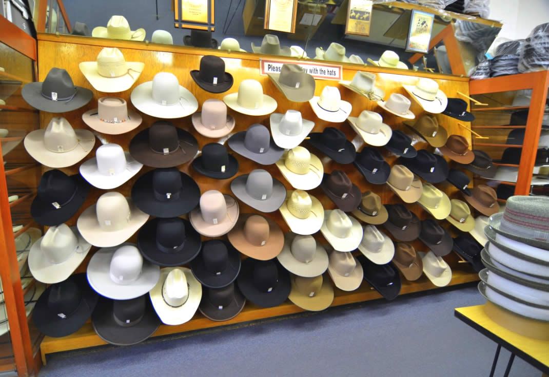 Inside the store - cowboy's hat in Albuquerque, NM
