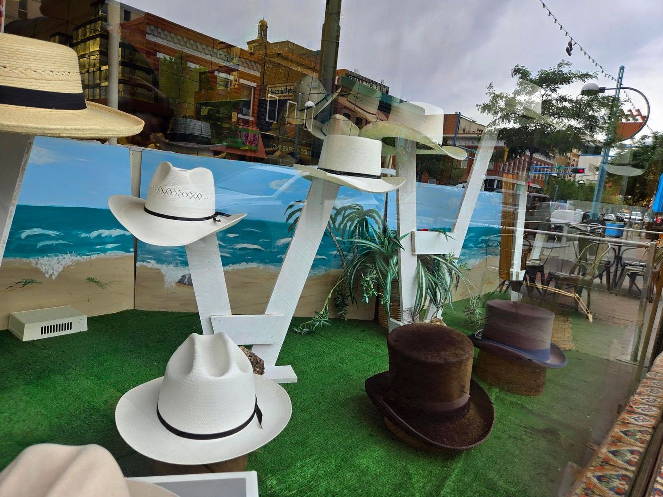 A Variety of Hats Are on Display in A Store Window - Albuquerque, NM - The Man's Hat Shop