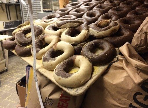 Bagels in production — Bethesda, MD — Georgetown Bagelry