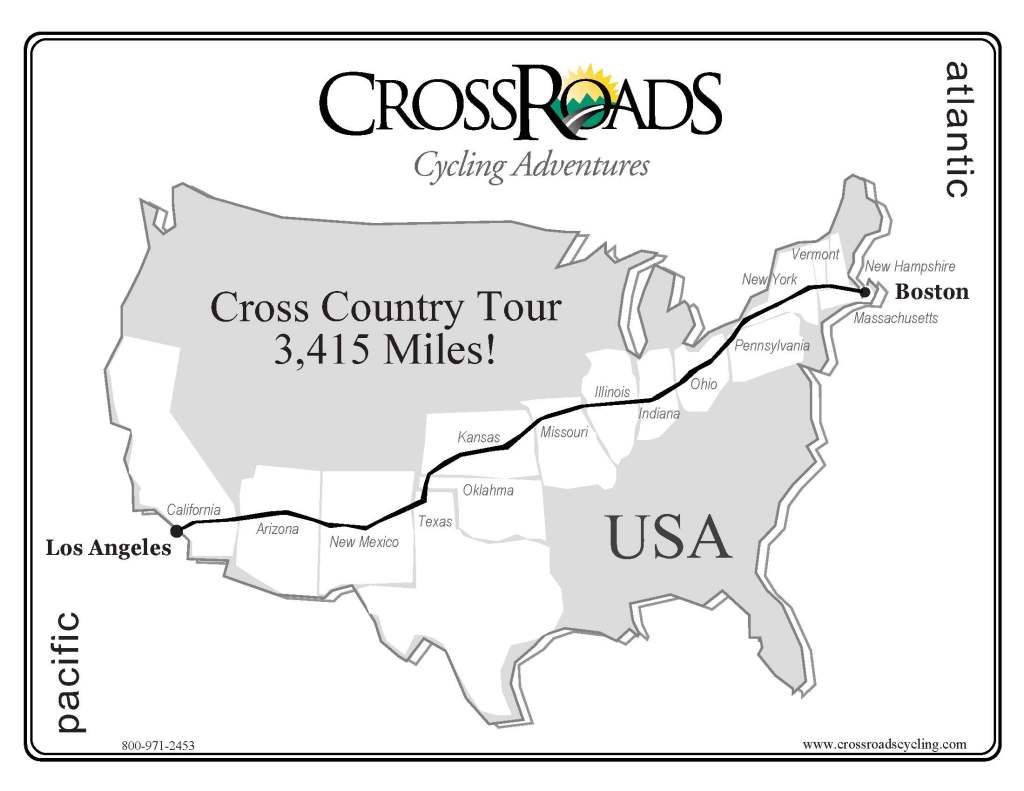 Crossroads cycling adventures map — Bethesda, MD — Georgetown Bagelry