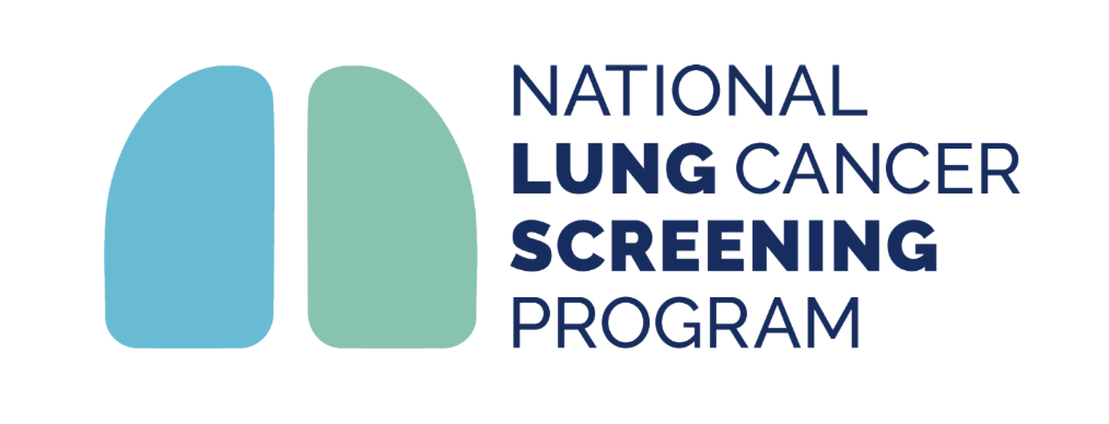 A logo for the national lung cancer screening program.