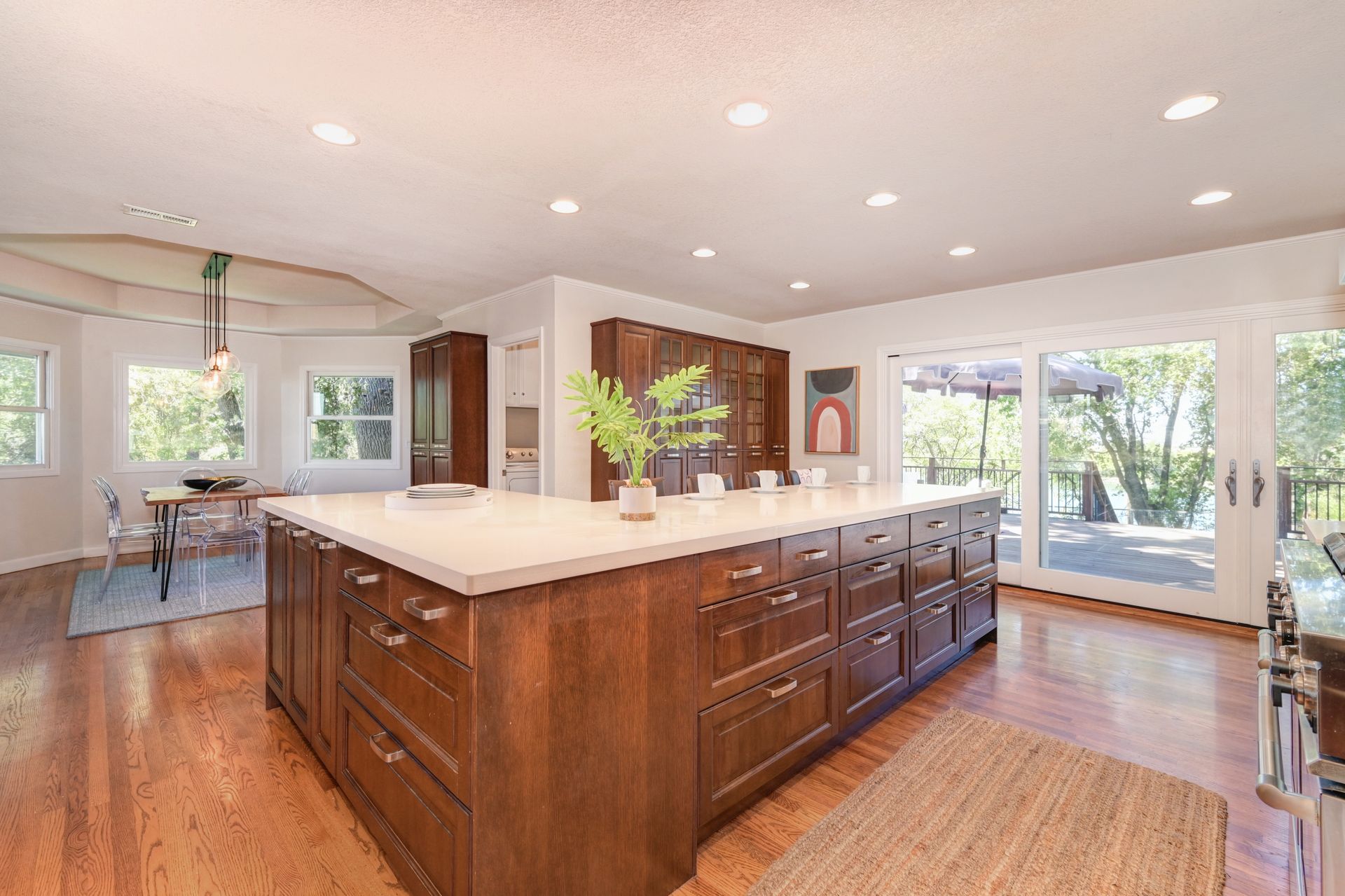 Large island in the middle of the kitchen. Buy a House in East Sac, with Rich Cazneaux Real Estate Group