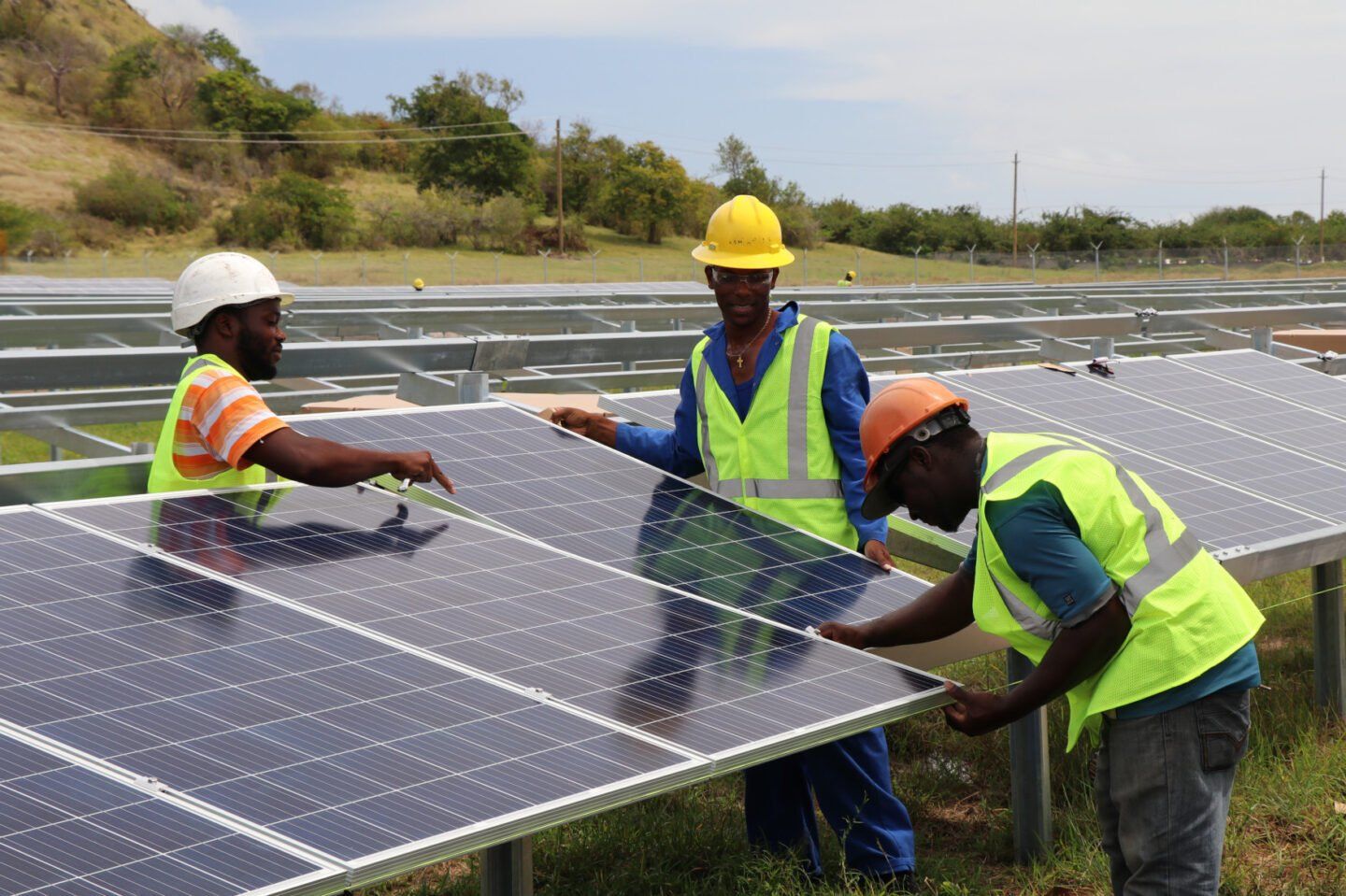 Solar panel farm in St Lucia