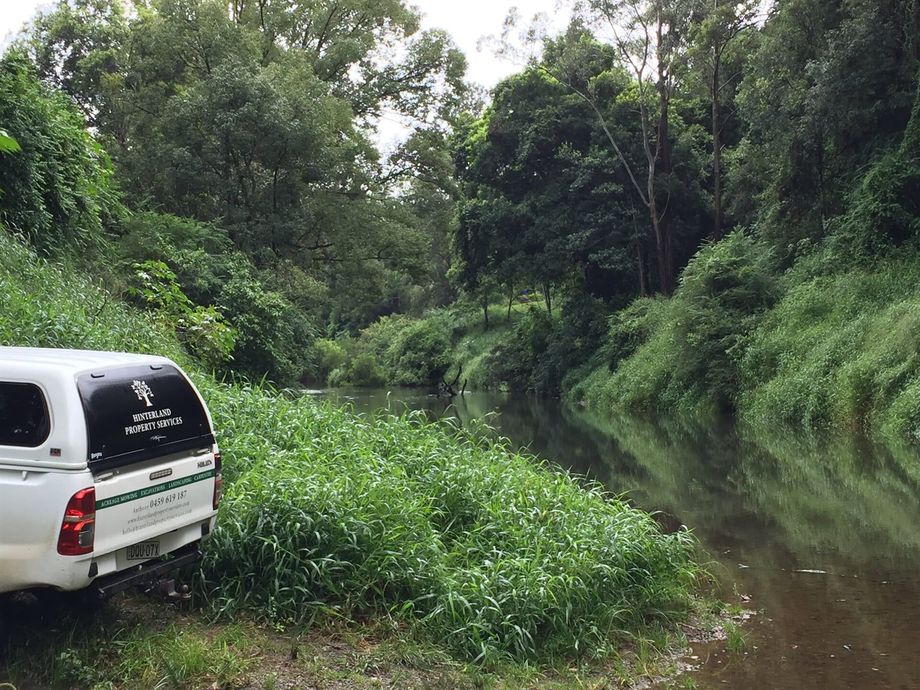Work Van Parked by the Creek — Hinterland Property Services in Coopers Shoot, NSW