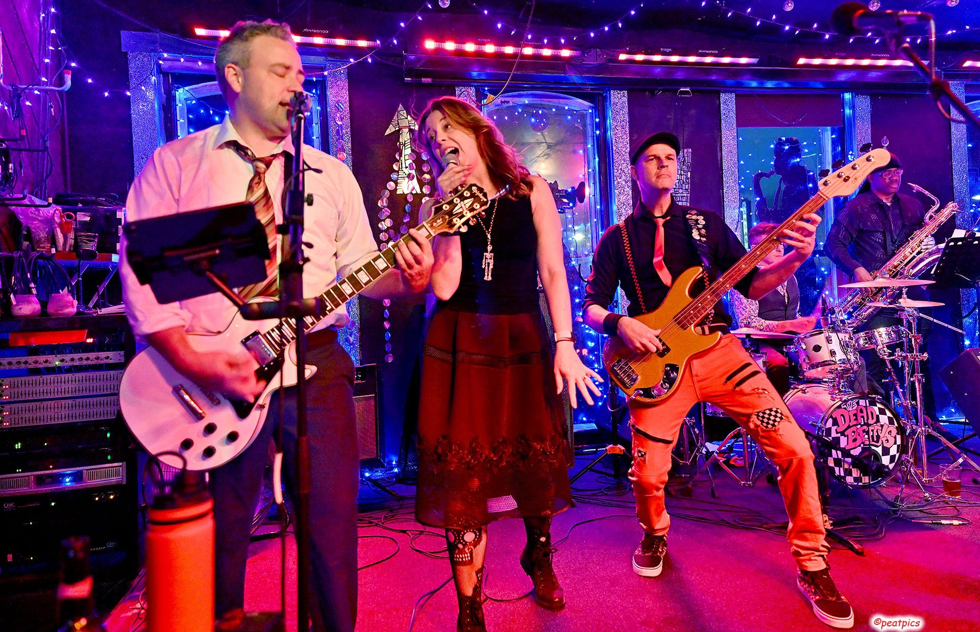 The Dead Betty's band in action.