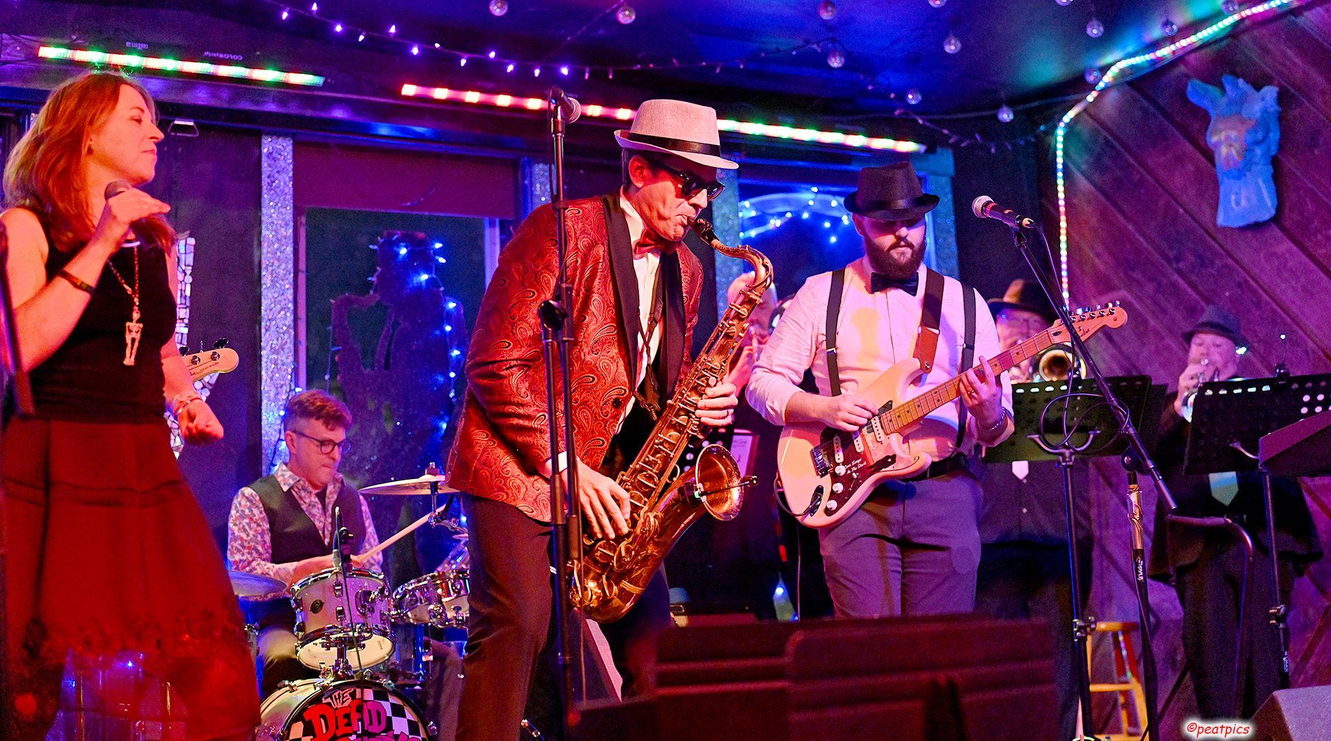 The Dead Betty's band in action.