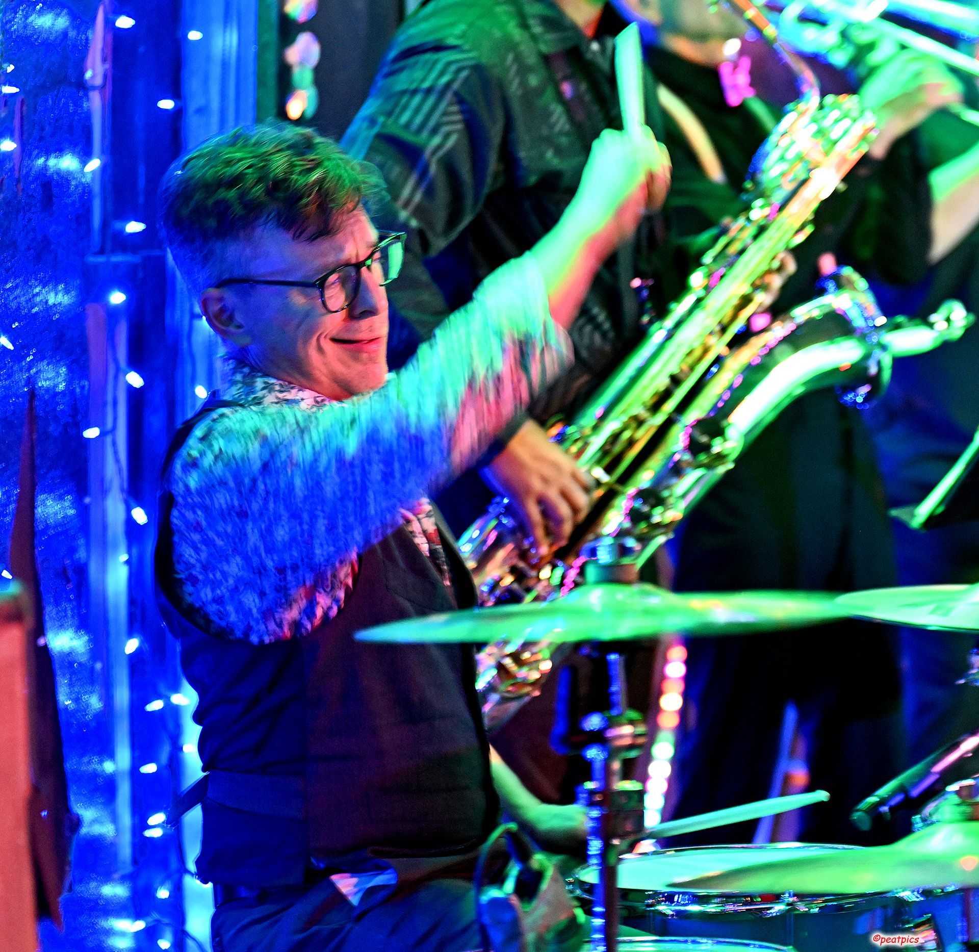 The Dead Betty's band in action.