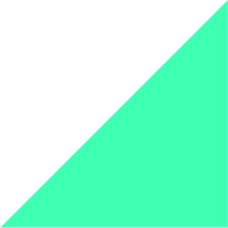 a green triangle on a white background .