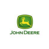 the john deere logo is a green and yellow logo with a deer on it .