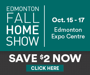 An advertisement for the edmonton fall home show