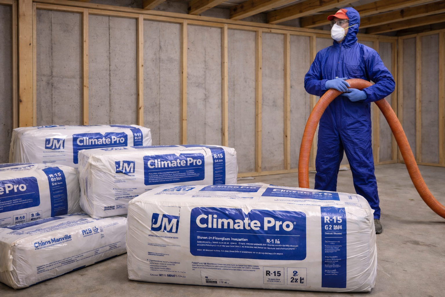 Snow-covered roof with icicles hanging from the eaves; blue sky in the background.