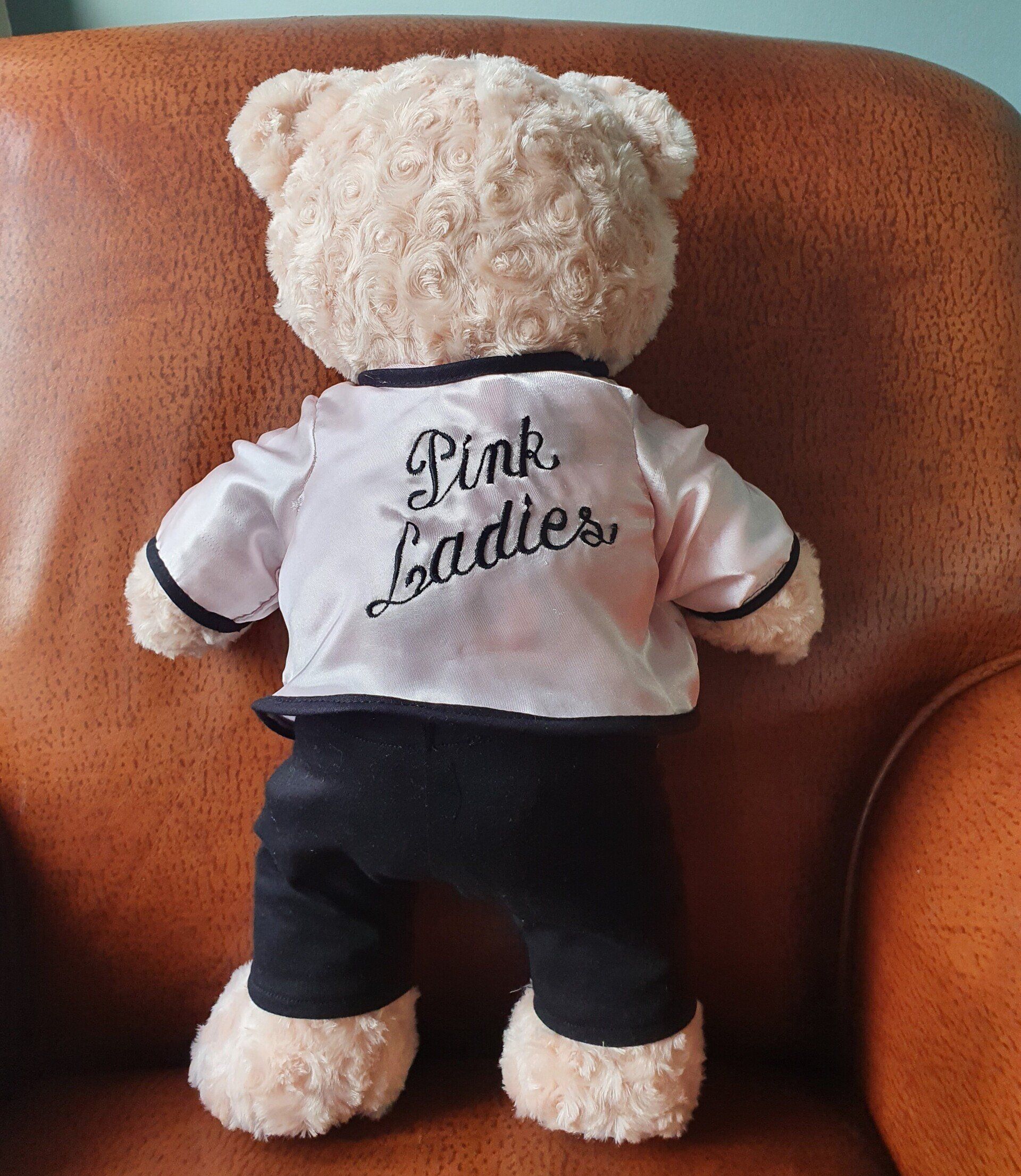 Made from a favourite jacket, in memory of someone who partied like a Pink Lady