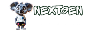 NEXTGEN MONEY logo with a smiling cartoon koala and the tagline “Raising Financially Smart Kids”