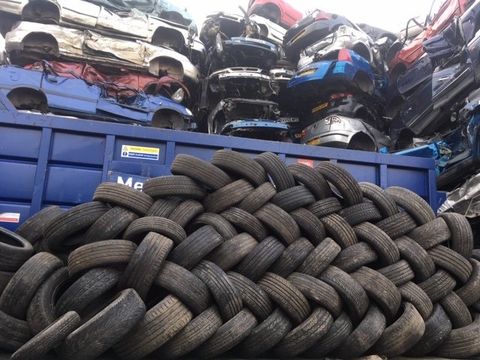 worn tyres
