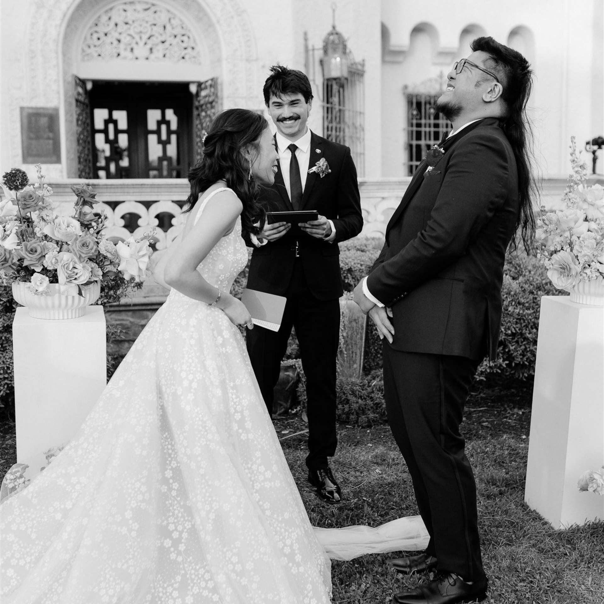 McNay Art Museum Wedding Ceremony Gaines Entertainment AV Audio Support